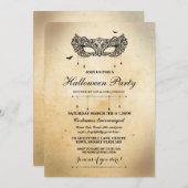 Halloween Gothic Mask Masquerade Party Uitnodigen Kaart (Voorkant / Achterkant)