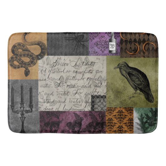 Halloween Gothic Medieval Spooky Apothecary Art Badmat (Voorkant)