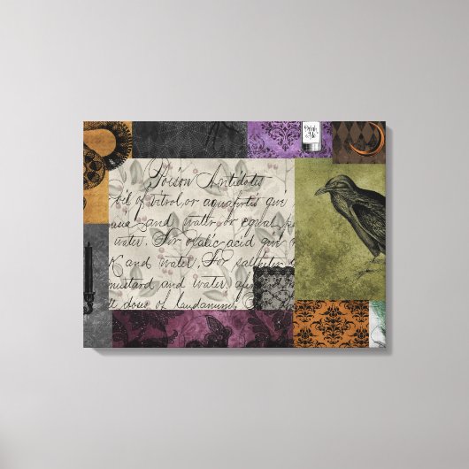 Halloween Gothic Medieval Spooky Apothecary Art Canvas Afdruk (Voorkant)