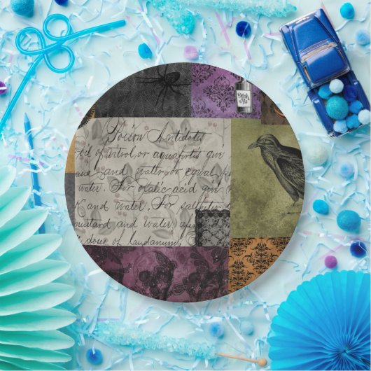 Halloween Gothic Medieval Spooky Apothecary Art Papieren Bordje (Feest)