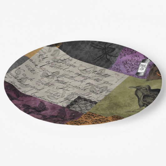 Halloween Gothic Medieval Spooky Apothecary Art Papieren Bordje (Gekanteld)