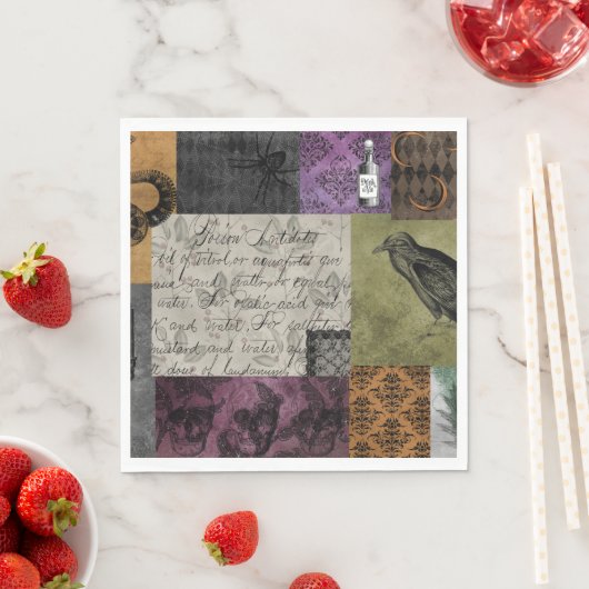 Halloween Gothic Medieval Spooky Apothecary Art Servet (Insitu)