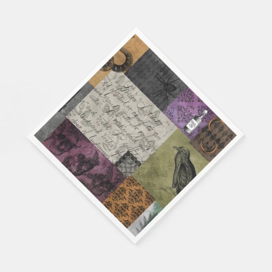 Halloween Gothic Medieval Spooky Apothecary Art Servet (Hoek)