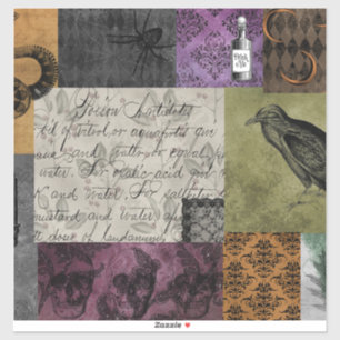 Halloween Gothic Medieval Spooky Apothecary Art Sticker