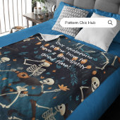 Halloween Gothic  Modern Skeleton Dans Fleece Deken