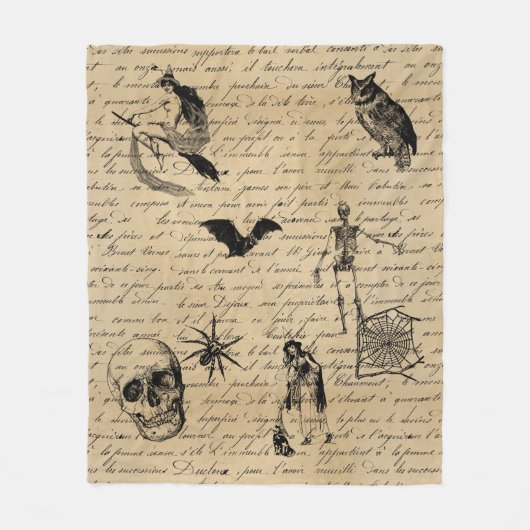  Halloween Gothic ontkoppeling Victoriaans Fleece Deken (Voorkant)
