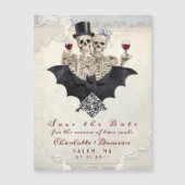 Halloween Gothic QR CODE Bewaar de datum Bruiloft Magnetische Uitnodiging (Voorkant)