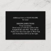 Halloween gothic Red Black 3,5 x 2,5 ontvangst Informatiekaartje (Achterkant)