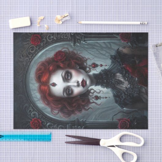 Halloween Gothic Red Vamp Queen Tissuepapier (Craft)