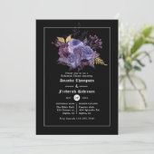 Halloween Gothic Rehearsal Dinner Invitation Kaart (Staand voorkant)