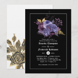 Halloween Gothic Rehearsal Dinner Invitation Kaart