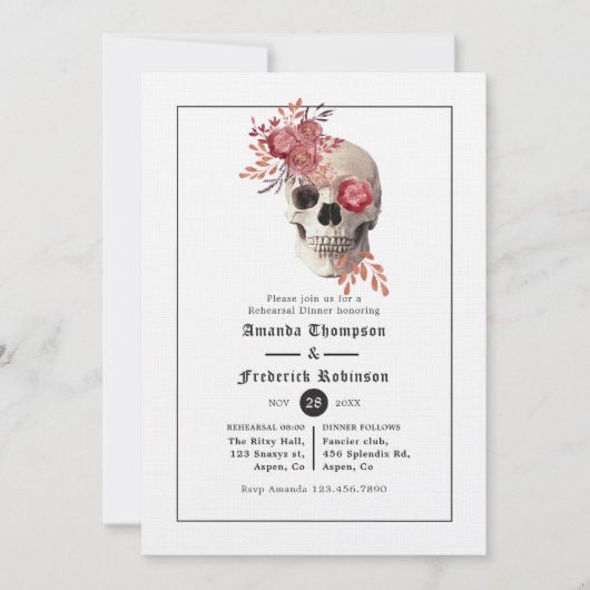 Halloween Gothic Rehearsal Dinner Kaart (Voorkant)