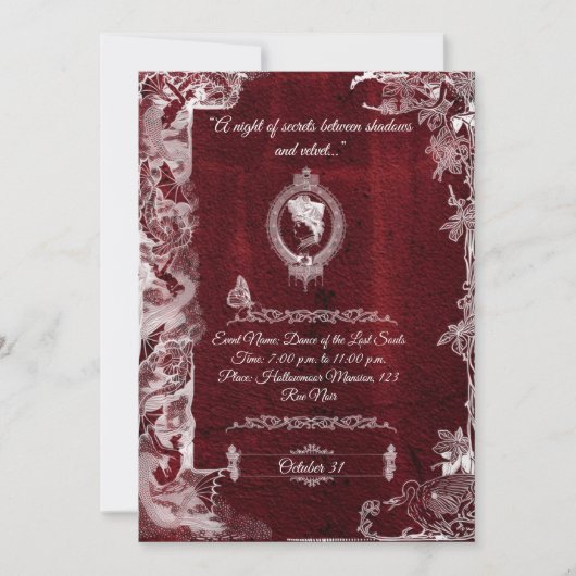 Halloween Gothic Romance Feestdagenkaart (Voorkant)