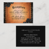 Halloween Gothic Sinaasappel Zwart 3.5 x 2.5 Recep Informatiekaartje (Voorkant / Achterkant)