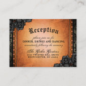 Halloween Gothic Sinaasappel Zwart 3.5 x 2.5 Recep Informatiekaartje (Voorkant)