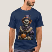Halloween Gothic Skeleton Clown beroemd gemaakt do T-shirt (Voorkant)