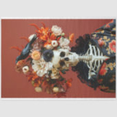 Halloween Gothic Skeleton Skull Decoupage Tissuepapier (Voorkant)