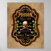 Halloween Gothic Skull en Crossbones Witch Potion Poster (Voorkant)