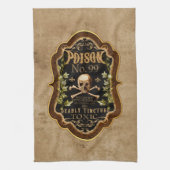 Halloween Gothic Skull en Crossbones Witch Potion Theedoek (Verticaal)