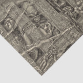 Halloween Gothic Skulls Old Style Sepia Tissuepapier (Detail)