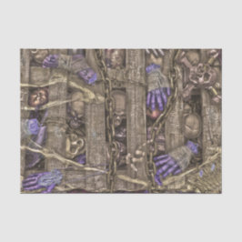 Halloween Gothic Skulls Paars Sepia Body Parts Tissuepapier