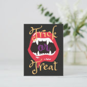 Halloween Gothic Spooky Vampire Trick or treat Briefkaart (Staand voorkant)
