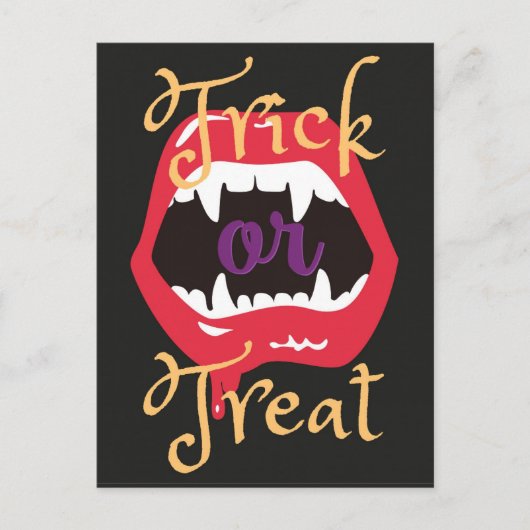 Halloween Gothic Spooky Vampire Trick or treat Briefkaart (Voorkant)