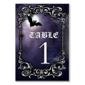 Halloween gothic thema met vleermuizen en volle ma kaart (Achterkant)