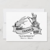 Halloween Gothic Til Death Do US Party Bruiloft Bedankkaart (Voorkant)