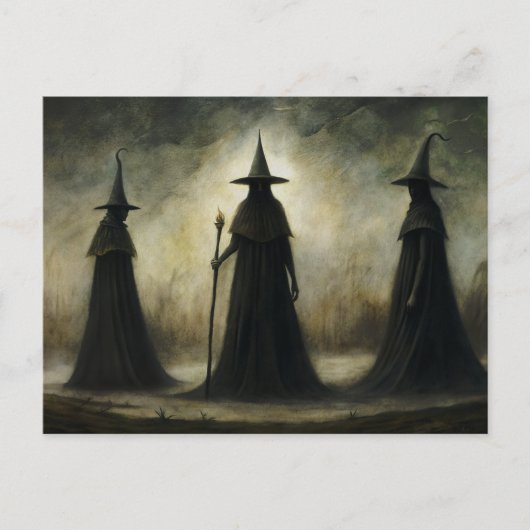 Halloween Gothic Trio Witches Briefkaart (Voorkant)