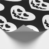 Halloween Gothic valentijn Creepy Heart White Cadeaupapier (Hoek)