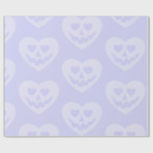 Halloween gothic valentijn griezelig hart paarse cadeaupapier (Vlak)