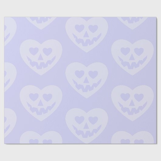 Halloween gothic valentijn griezelig hart paarse cadeaupapier (Vlak)