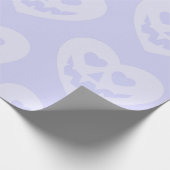 Halloween gothic valentijn griezelig hart paarse cadeaupapier (Hoek)