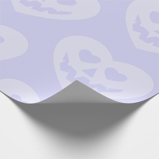 Halloween gothic valentijn griezelig hart paarse cadeaupapier (Hoek)