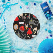 halloween gothic vampire garlic holy water fangs papieren bordje (Feest)