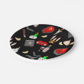 halloween gothic vampire hunter garlic dagger fang papieren bordje (Gekanteld)