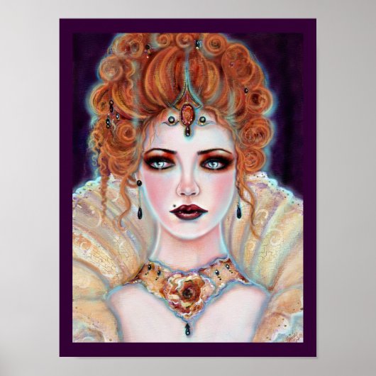 Halloween Gothic Victoriaans vampire van Renee Lav Poster (Voorkant)