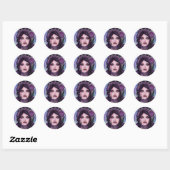 Halloween Gothic Victoriaans vampire van Renee Lav Ronde Sticker (Vel)