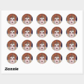 Halloween Gothic Victoriaans vampire van Renee Lav Ronde Sticker (Vel)