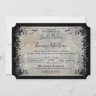Halloween Gothic vlekt grijs en zwart "samen met" Kaart