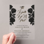 Halloween Gothic Wedding Acryl Uitnodigingen (Insitu (Draagbaar))