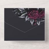 Halloween Gothic Wedding All In One Uitnodiging (Achterkant)