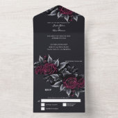 Halloween Gothic Wedding All In One Uitnodiging (Binnen)