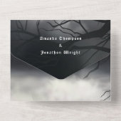 Halloween Gothic Wedding All In One Uitnodiging (Achterkant)