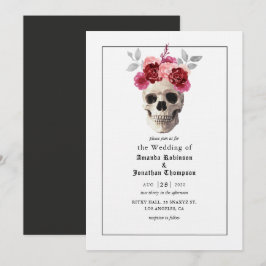 Halloween Gothic Wedding Invitation Kaart