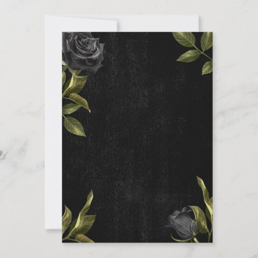 Halloween Gothic Wedding Invitation Kaart (Achterkant)