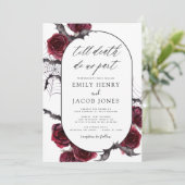 Halloween Gothic Wedding Kaart (Staand voorkant)