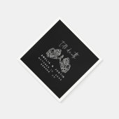Halloween Gothic Wedding Skeleton Hart Handen Servet (Hoek)