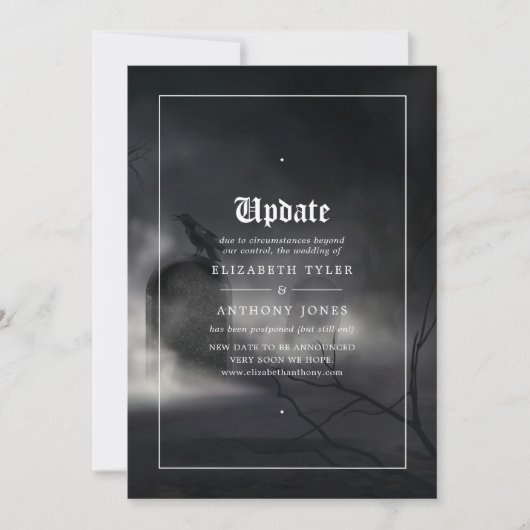 Halloween Gothic Wedding Update Kaart (Voorkant)